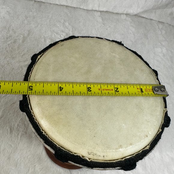 Djembe Drum Hand Carved Bongo African Inspired Music Decor Natural wood - Picture 10 of 10